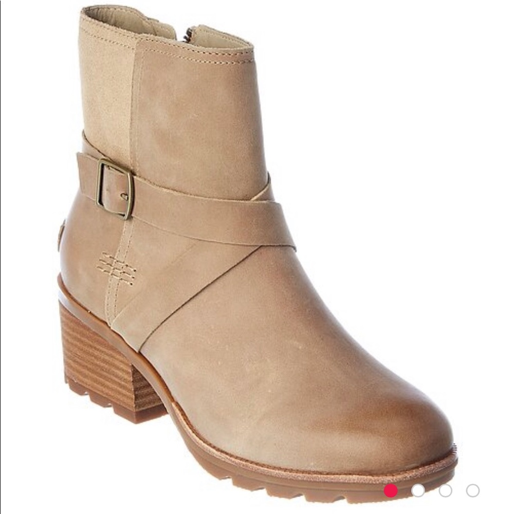 SOREL CATE LEATHERS BUCKLE WATERPROOF SANDY BOOT SIZE:9 - Picture 6 of 8